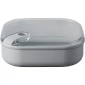 Omada - Pull Box Lunchbox Vierkant Laag 1 liter - Polypropyleen - Grijs -