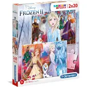 Clementoni - Puzzel - 2x20 Stukjes - Frozen 2 - Puzzel Voor Kinderen - Vanaf 3 Jaar