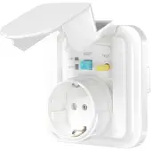 Sygonix SY-5775152 1-voudig Aardlekcontact (onderbouw) Aanraakbeveiliging IP44 Wit