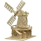 Pebaro Houten bouwpakket windmolen, 25 x 38 cm