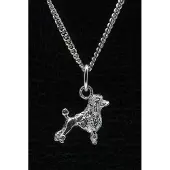 MOOYE ® - Collectie Zilveren Koningspoedel ketting hanger - klein