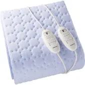 Inventum HN5211L elektrische onderdeken 150x140 cm - Tweepersoons - 3 warmtestanden - 2 schakelaars - Warmtedeken - Uitwasbaar - Oververhittingsbeveiliging - Fleece - Lichtblauw