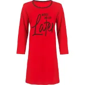 Temptation Dames Nachthemd - Bigshirt - Rood - Maat L