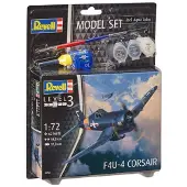 Revell model set f4u-4 corsair jachtvliegtuig