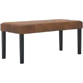 vidaXL Bankje 106 cm kunstsuède bruin