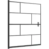 vidaXL Douchewand 116x140 cm ESG zwart