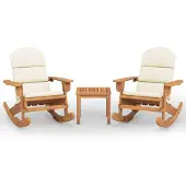 vidaXL 3-delige Loungeset Adirondack massief acaciahout