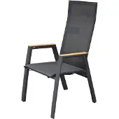 AVH-Collectie Nancy dining tuinstoel aluminium teak antraciet