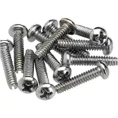 Fender 0994925000 montage­schroeven voor pickup/selector switch 6-32 x 16 mm – chroom (12 stuks)