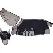 QHP Vliegendeken Met Hals En Masker Donkerblauw - 115/155