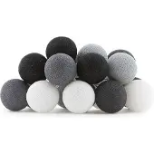 Cotton Ball Lights - LED lichtslinger voor binnen - Handgemaakt en Fairtrade - 20 lampjes - Antra