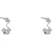 Go Dutch Label Day&Eve Oorbellen Clover Hoops | Zilver