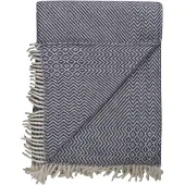 Røros Tweed Kattefot Plaid 150x220 Cm Nachtblauw - Plaids & dekens Noorse Lamswol Midnight Blue - 554006
