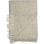 Røros Tweed Kattefot Plaid 150x220 Cm Lichtgrijs - Plaids & dekens Noorse Lamswol Light Grey - 55404
