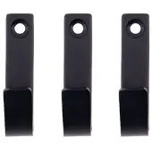 Meraki Thapsus haak 3-pack Geborstelde zwarte afwerking