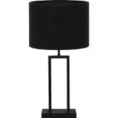 Light & Living Tafellamp Shiva/Livigno - Zwart/Zwart - Ø30x62cm - Tafellamp met kap