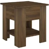 vidaXL Salontafel 40x40x42 cm bewerkt hout bruin eikenkleur