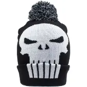 The Punisher - Marvel Beanie - Skull - zwart-wit - Maat Standard