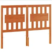 vidaXL Hoofdbord 135 cm massief grenenhout wasbruin