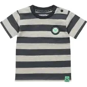Dirkje gestreept T-shirt T-shirt ss donkerblauw/beige Meisjes Katoen Ronde hals - 104