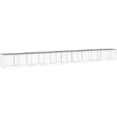 vidaXL Kippenhok met dak 1003x98x90 cm gegalvaniseerd staal lichtgrijs