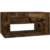 vidaXL Salontafel 80x50x40 cm bewerkt hout gerookt eikenkleurig