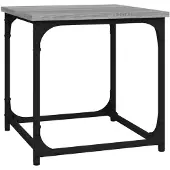 vidaXL Bijzettafel 40x40x40 cm bewerkt hout grijs sonoma eikenkleurig