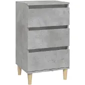 vidaXL Nachtkastje 40x35x70 cm bewerkt hout betongrijs