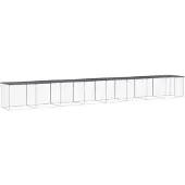 vidaXL Kippenhok met dak 803x98x90 cm gegalvaniseerd staal antraciet