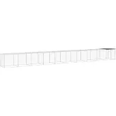 vidaXL Kippenhok met dak 1003x98x90 cm gegalvaniseerd staal antraciet