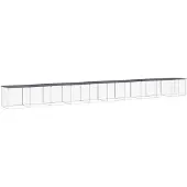 vidaXL Kippenhok met dak 1003x98x90 cm gegalvaniseerd staal antraciet