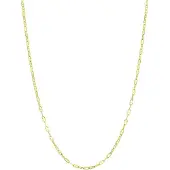 Lucardi Dames Ketting - 9 karaat - Ketting - Cadeau - 46 cm - Geelgoud
