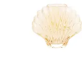 Housevitamin Shell Vase -Amber Glass- 19.5x9x16.5cm