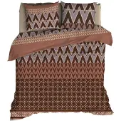 Romanette Dekbedovertrek Lombok Brick Katoen-240 x 200 / 220 cm | Lits-Jumeaux