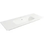 Saqu Fluente Wastafelblad 1 bak 1 krg 121x46x1 cm Glans Wit