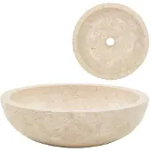 vidaXL Gootsteen 40x12 cm marmer crème