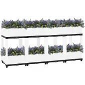 vidaXL Plantenbak verhoogd 160x40x71 cm polypropeen