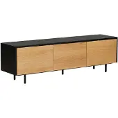 Livin24 Tv-meubel Thomas zwart/blank eiken 150 cm