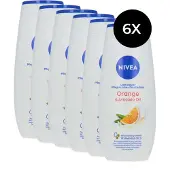 Nivea Orange & Avocado Oil Douchegel - Vitamine C - Arganolie - Huidverzorging - Douchecrème - 6x 250 ml