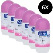Sanex 6x Sanex Deodorant Roller Dermo Invisibile 50 Ml