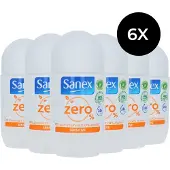 Sanex 6x Deodorant Roller Zero% Sensitive Skin 50 Ml