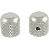 AllParts Dome Knoppen Set van 2 - Verchroomd, Geschikt voor Amerikaanse Potentiometers