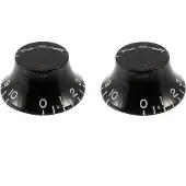 AllParts PK0140023 Zwarte Bellknoppen - Vintage Stijl (2 Stuks)