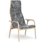 Swedese Lamino Fauteuil gelakt Beuk/schapenvacht Scandinavian Grey (grijs)