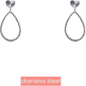 Go Dutch Label Day&Eve Oorbellen Heart Drop | Zilver