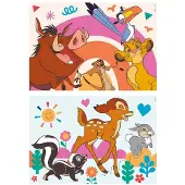 Educa Puzzel 2 x 16 Stukjes - Leeuwenkoning & Bambi