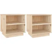 vidaXL Nachtkastjes 2 st 40x34x40 cm massief grenenhout
