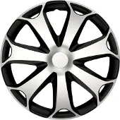Gorecki Carpoint Wieldoppenset Mega 16 Inch Zwart/zilver 4 Stuks