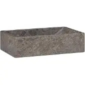 vidaXL Gootsteen 45x30x12 cm marmer hoogglans grijs