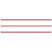 vidaXL Rekstokken 3 st 125 cm staal rood